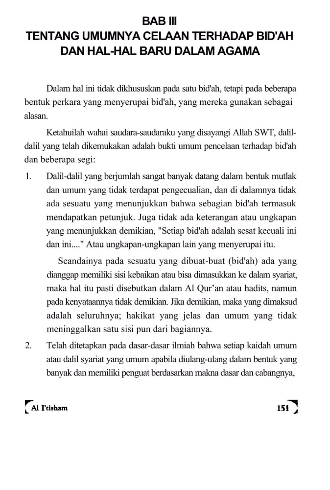 Capturas de pantalla de Al I'thisham Buku Bid'ah Sunah