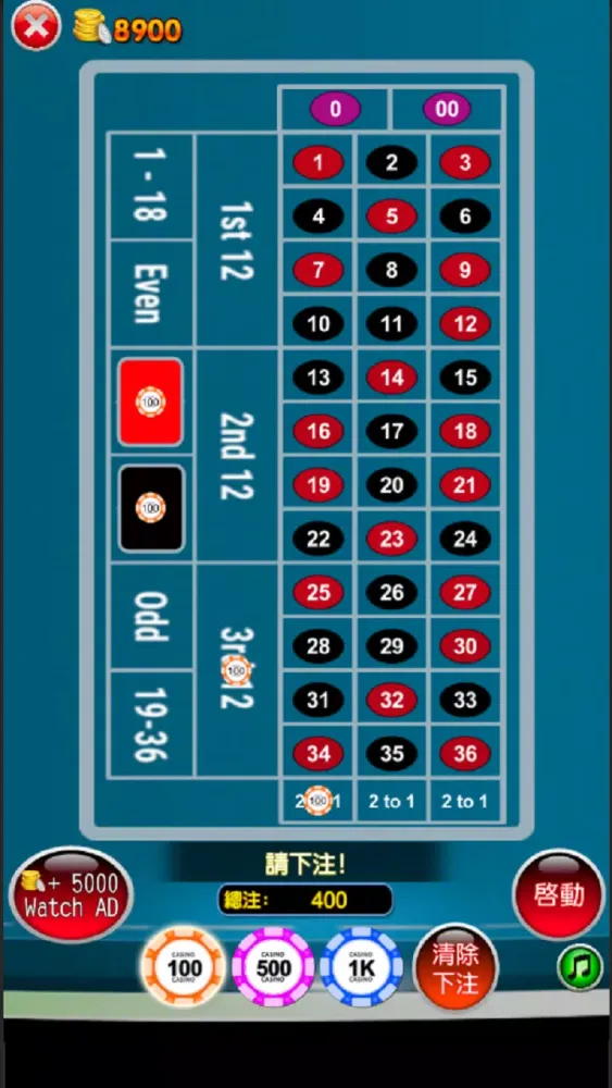 Tangkapan skrin Roulette Casino Game Bar 777