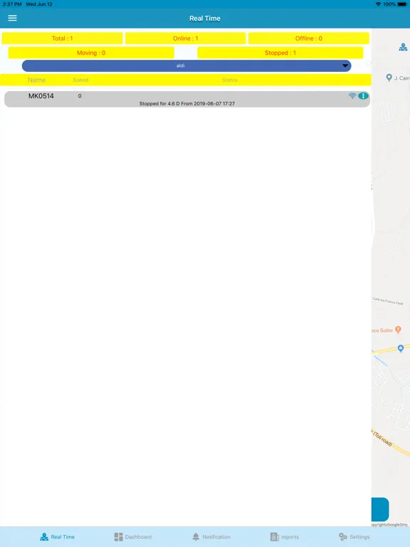GPS Trackers Ltd iPad  স্ক্রিনশট