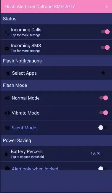 Capturas de tela do FlaSh on Call & SMS 2017
