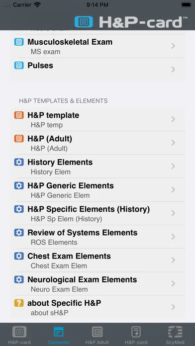 Screenshot di H&P-card™