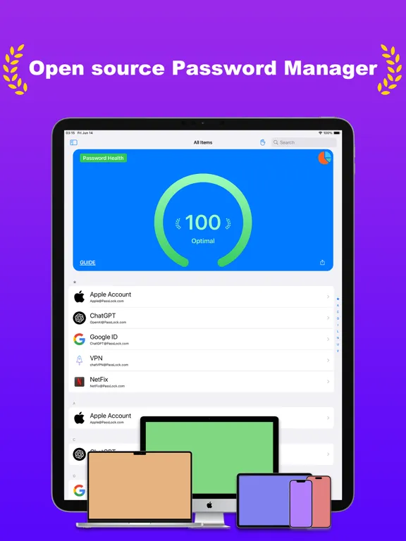 Capturas de tela do Password Manager - PassLock iPad 