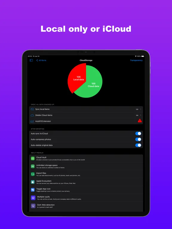 Capturas de tela do Password Manager - PassLock iPad 