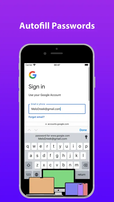 Capturas de tela do Password Manager - PassLock