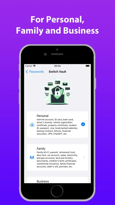 Capturas de tela do Password Manager - PassLock