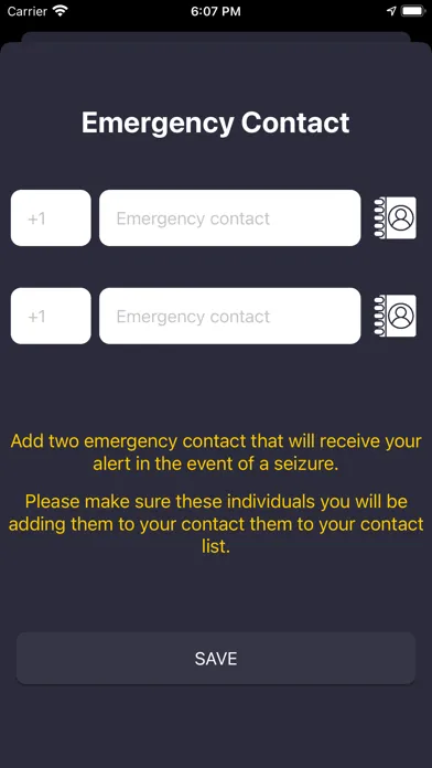 Capturas de tela do Seizures Emergency Alert
