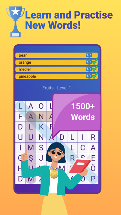 Tangkapan skrin Prof. Turkish Word Hunt