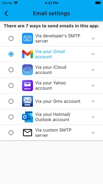 ภาพหน้าจอของ Selfmailer Email yourself