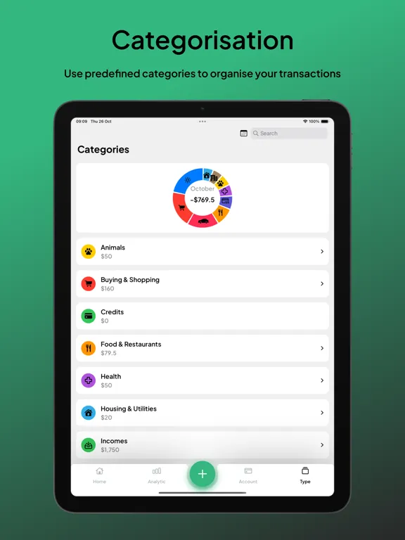 CashFlow - Expense Tracker iPad  سکرین شاٹس