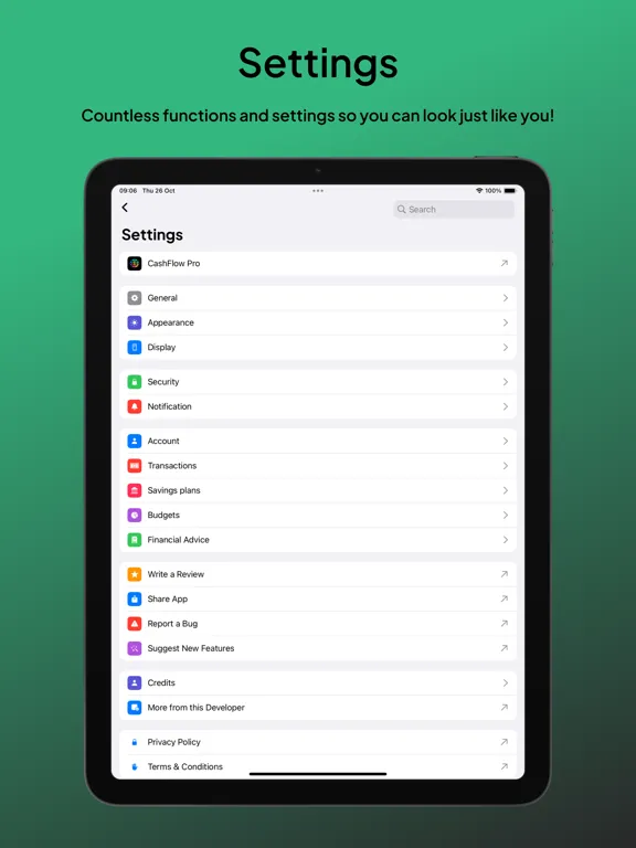 CashFlow - Expense Tracker iPad  سکرین شاٹس