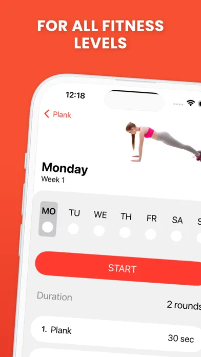 Plank: static workout Screenshots