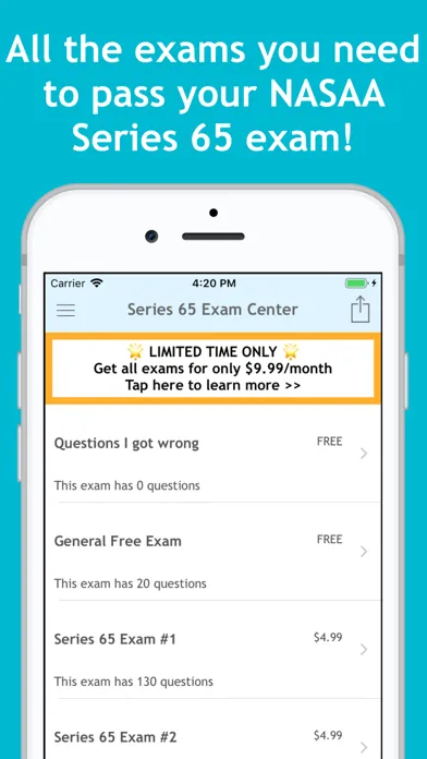 Series 65 Exam Center سکرین شاٹس