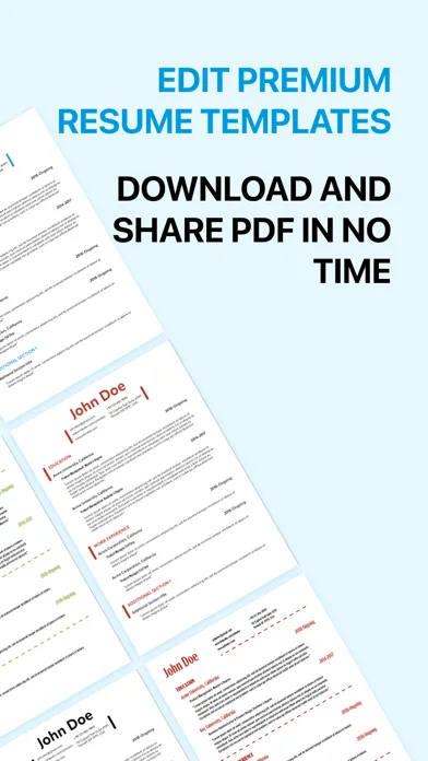 Zrzuty ekranu PDF Resume Creator