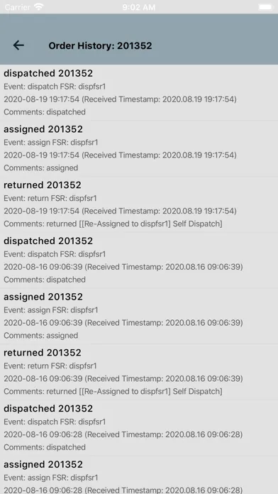 Ảnh chụp màn hình của ServiceLink Field Force