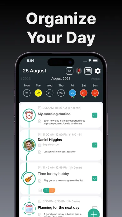 Zrzuty ekranu Daily Schedule Planner - Tasks