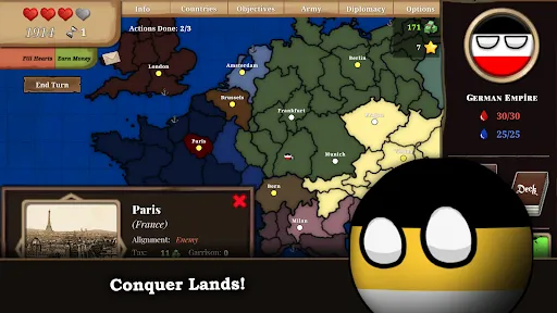 Capturas de tela do Countryball: Europe 1890