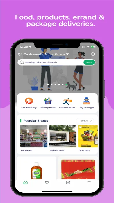 Tangkapan layar DoorHob - Food delivery & more