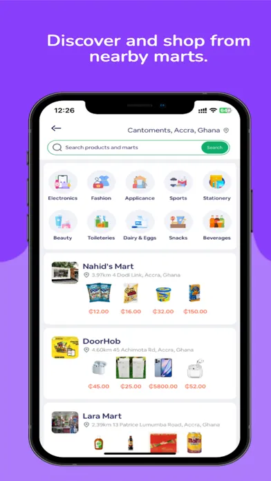 Tangkapan layar DoorHob - Food delivery & more