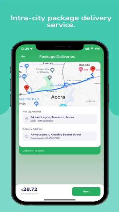 Tangkapan layar DoorHob - Food delivery & more