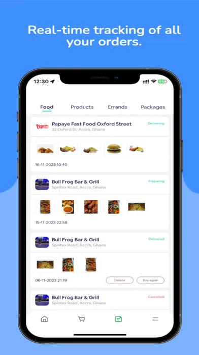 Tangkapan layar DoorHob - Food delivery & more