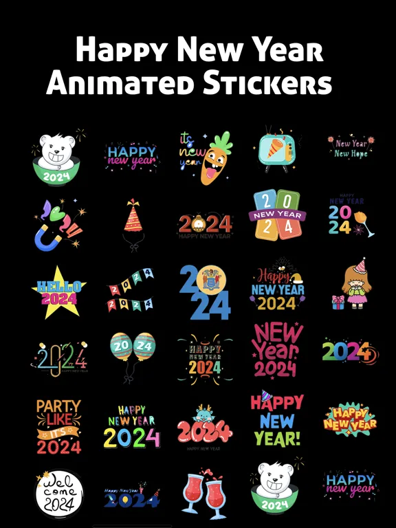 New Year HD Stickers iPad  স্ক্রিনশট