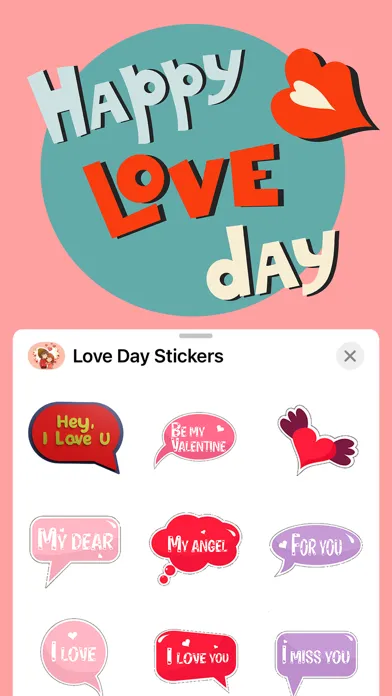 Happy Love Day Stickers Ekran Görüntüleri