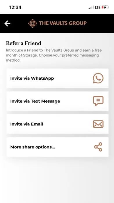 Capturas de tela do The Vaults Group