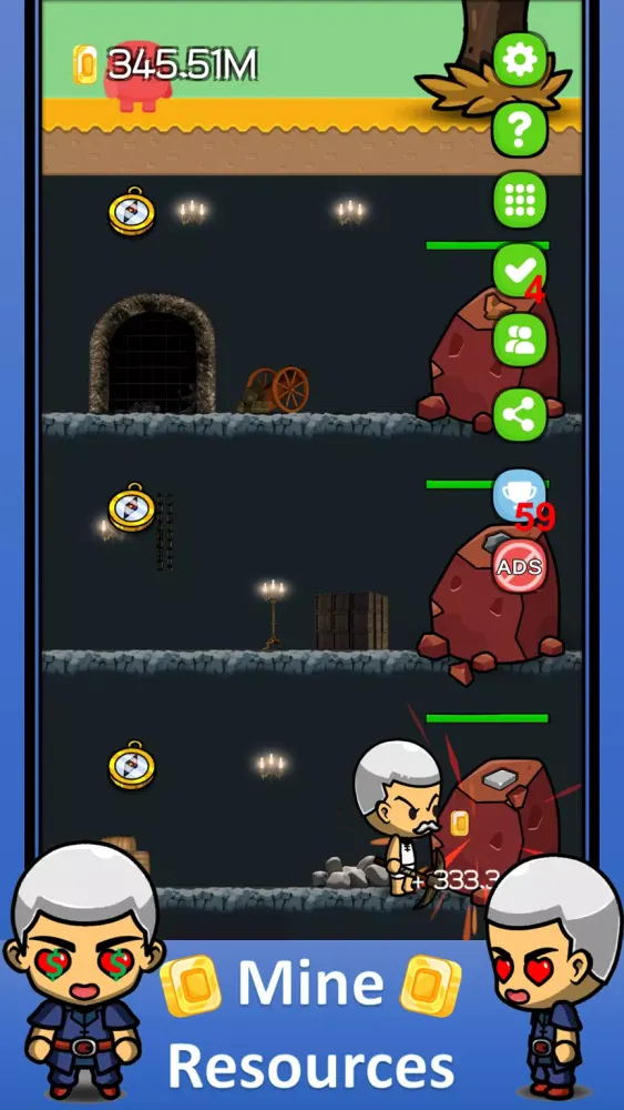 Zrzuty ekranu To Idle Or Not: Miner Hero
