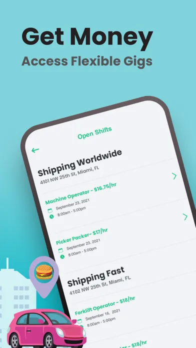 Tangkapan skrin ShiftPixy: Jobs & Gig Work App