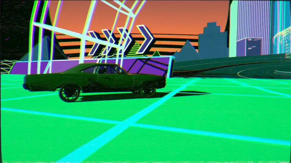 Tangkapan layar Retro Racer: Synthwave
