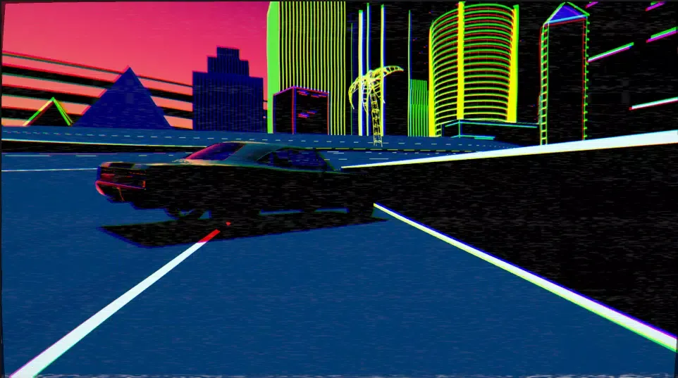 Tangkapan layar Retro Racer: Synthwave