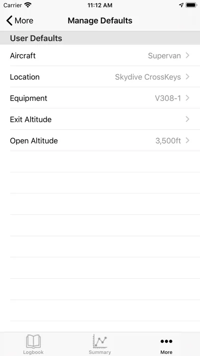 Skydive LogBook Ekran Görüntüleri