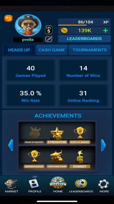 Showdown Poker Ekran Görüntüleri