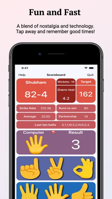 Zrzuty ekranu Hand Cricket: Cricket at Home