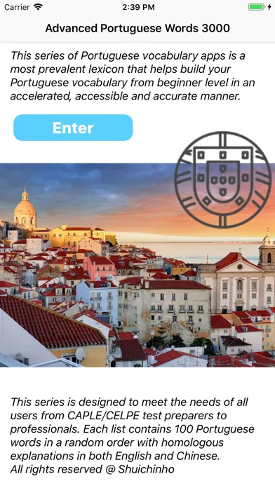 Ảnh chụp màn hình của Advanced Portuguese Vocabulary