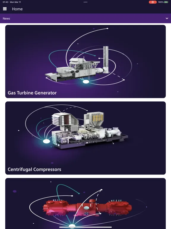 Rotating Equipment Selector iPad  스크린샷