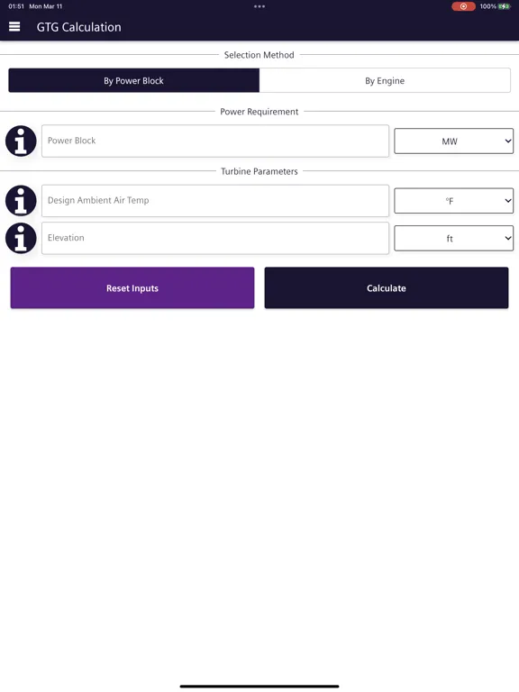 Rotating Equipment Selector iPad  스크린샷