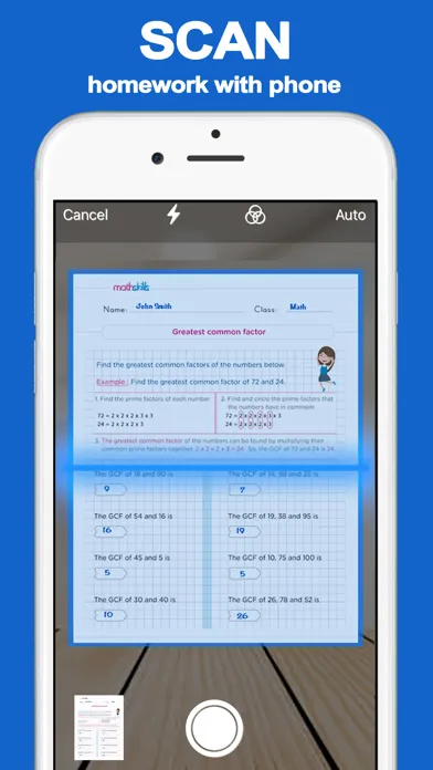 Homework Scanner Screenshots