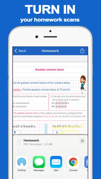 Homework Scanner Screenshots