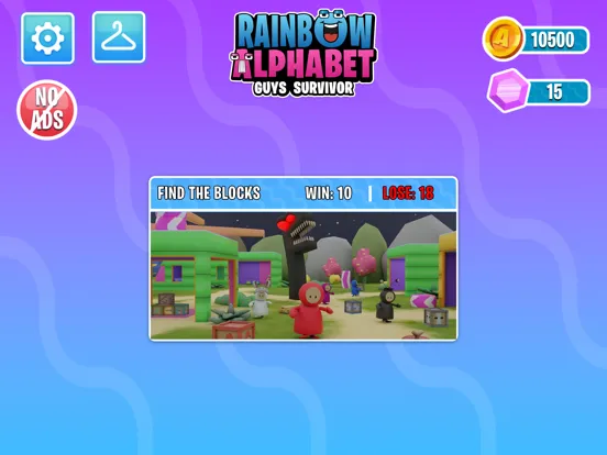 Zrzuty ekranu Rainbow Alphabet Guys Survivor iPad 