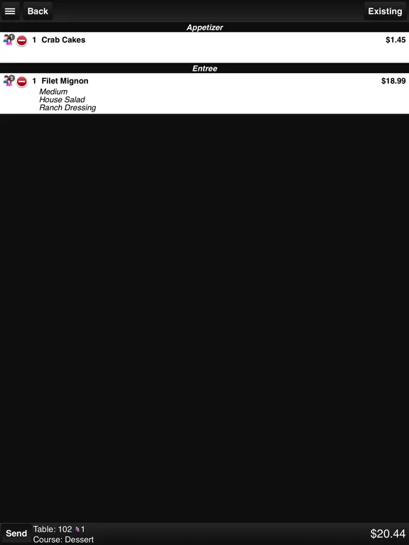 Capturas de pantalla de SilverWare Mobile Ordering iPad 