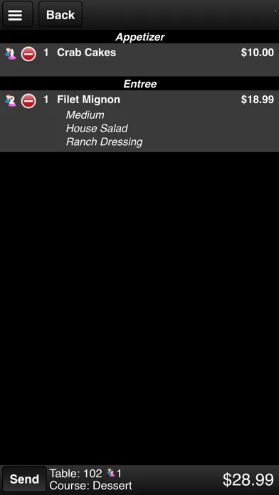 Capturas de pantalla de SilverWare Mobile Ordering