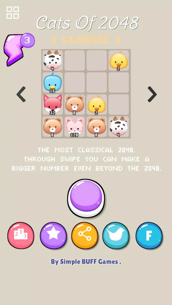 Tangkapan skrin Cats Of 2048