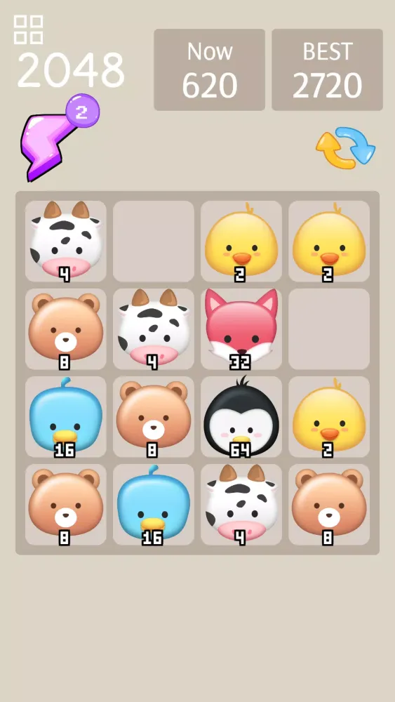Tangkapan skrin Cats Of 2048
