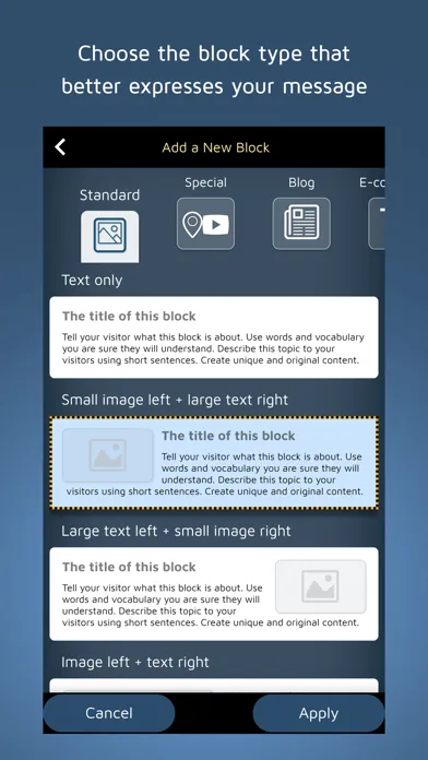 Tangkapan skrin SimDif — Website Builder