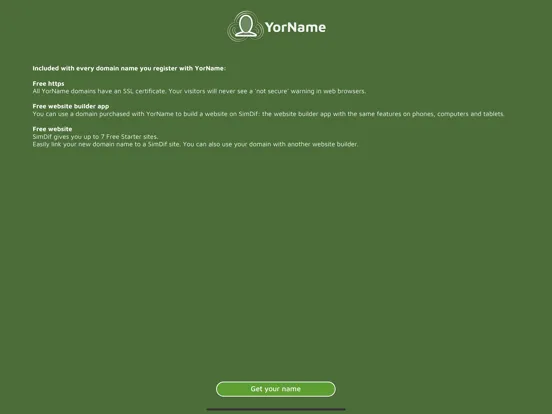 Zrzuty ekranu YorName: Register Domain Name iPad 