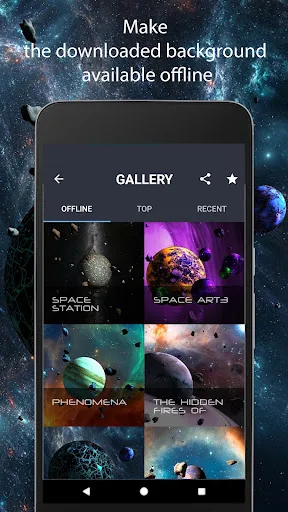 Asteroids 3D live wallpaper স্ক্রিনশট