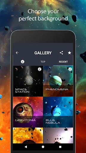 Asteroids 3D live wallpaper স্ক্রিনশট