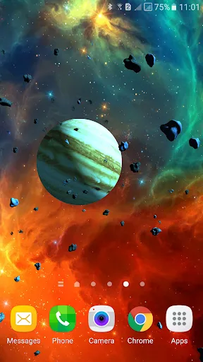 Asteroids 3D live wallpaper স্ক্রিনশট