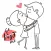 Couple Love Adult Stickers